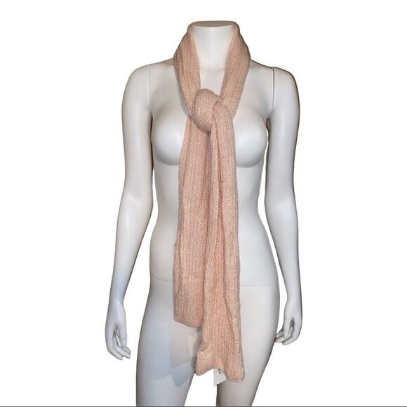 Style & Co Blush Pink Sparkly Rib Solid Scarf With Lurex Women's One Size NWT - Picture 1 of 3